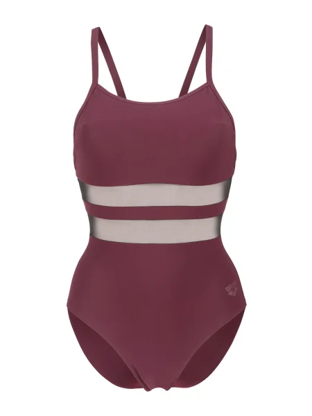 ARENA Costum de baie întreg Mesh Equals bordeaux roșu