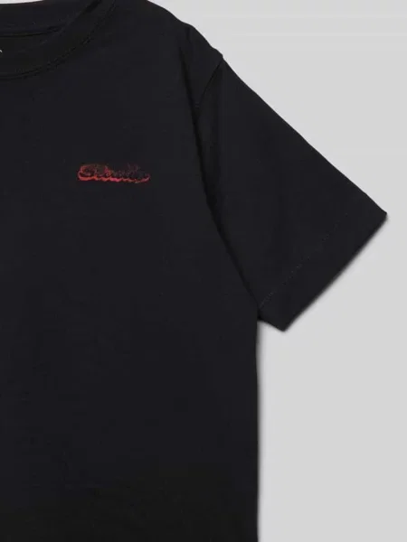 T-shirt z okrągłym dekoltem model ‘ORRETIRO’ Jack & Jones czarna