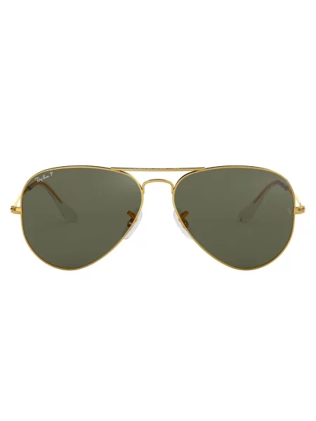 Okulary przeciwsłoneczne Ray-Ban Aviator Classic arista gold/green polarized żółte