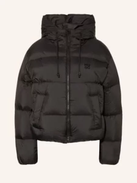 Vatovaná bunda HUGO černá