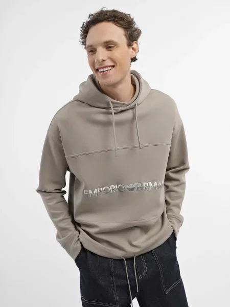 Худи Emporio Armani серое
