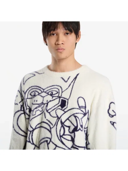 Pulover RIPNDIP Rokkunerm Mohair Sweater Bone XXL