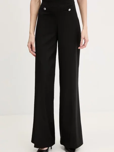 Morgan pantaloni pentru femei cu vâscoză negru
