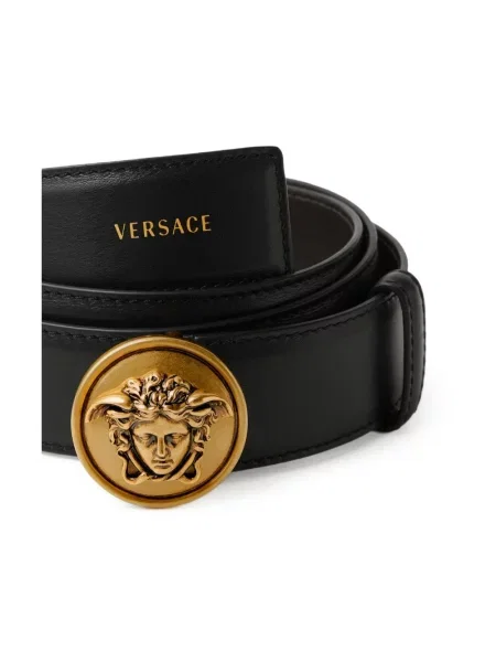 Pasek Versace skórzany czarny