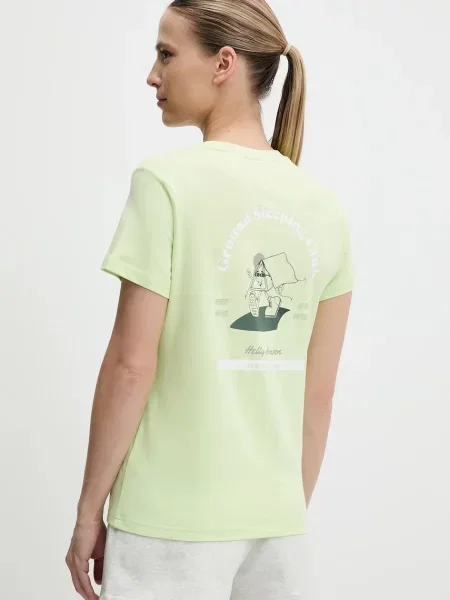 Тениска Helly Hansen MASSIF GRAPHIC дамска зелено