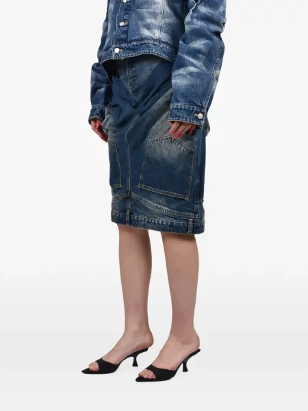 Fustă din denim Natasha Zinko albastru