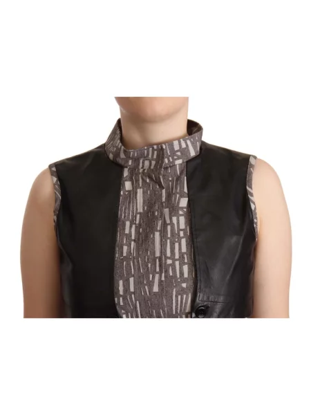 Wielobarwność top Comeforbreakfast skórzany