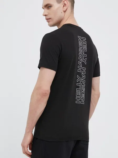 Kratka majica Helly Hansen črna
