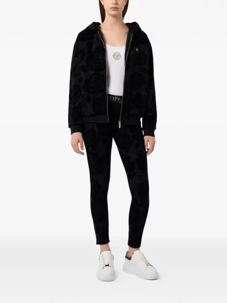 Φλοράλ hoodie Philipp Plein μαύρο