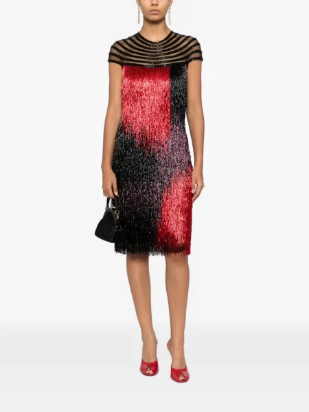 Rochie Naeem Khan cu franjuri negru