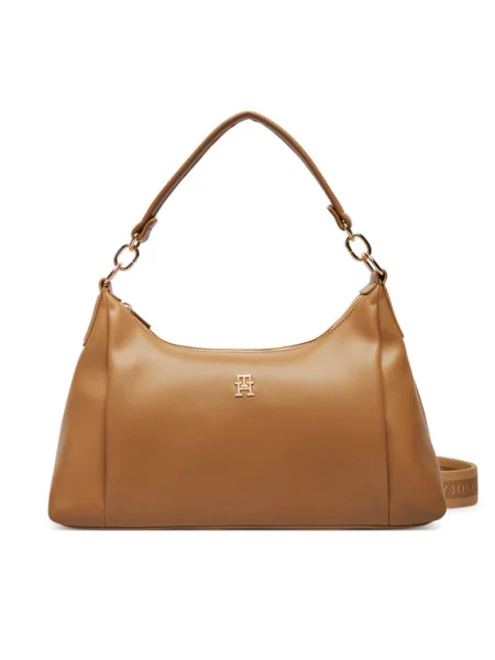 Tommy Hilfiger Ročna torba Th Essential Shoulder Bag rjava
