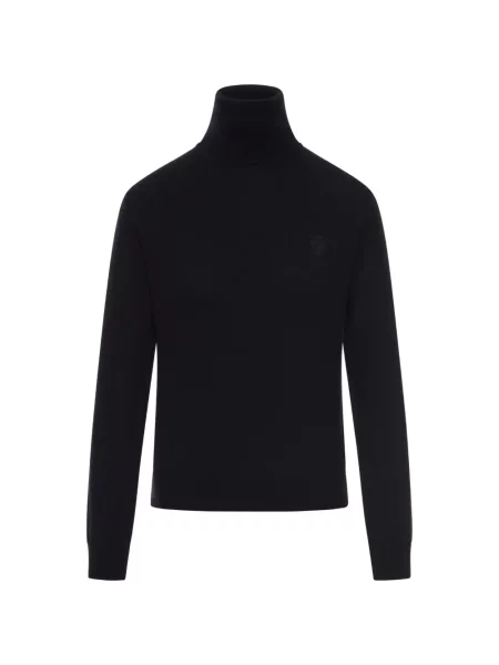 Pulover cu guler înalt heláncă Gucci cu broderie negru