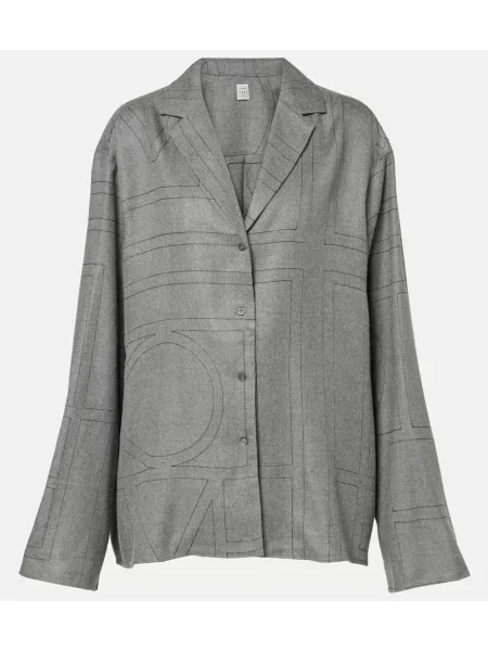 Top Toteme flanelowy szary