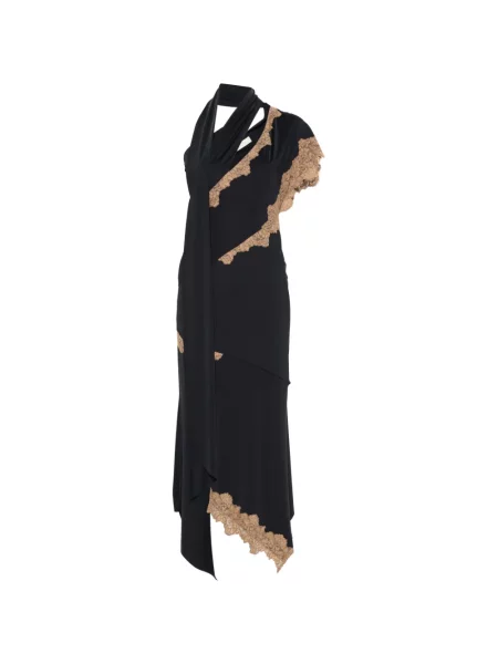 Rochie maxi De La Vali din satin negru