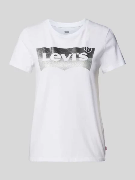 T-shirt z nadrukiem z logo Levi's biała