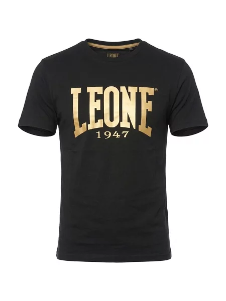 Krátky tričko Leone 1947 s krátkymi rukávmi čierna