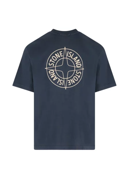Tricou Stone Island cu strasuri albastru