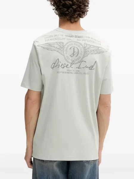 Scurt tricou Diesel cu imagine verde
