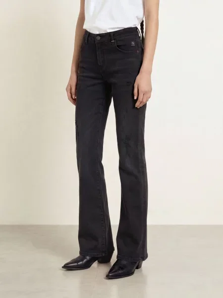 Elias Rumelis Bootcut Džíny Mina ebony black wash černé
