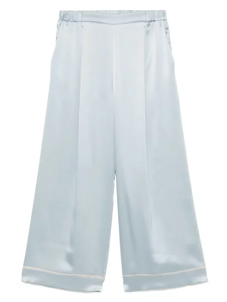 Pantaloni Carine Gilson din satin albastru