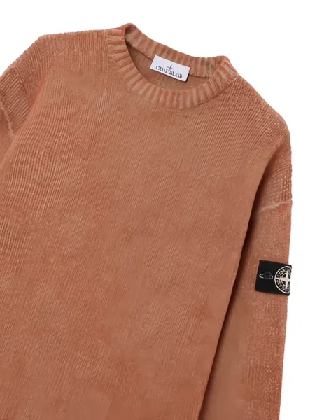 Пуловер Stone Island с кръгло деколте камъни кафяво
