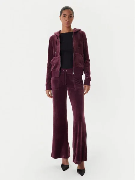 Juicy Couture Spodnji del trenirke Layla Bordo Flared Leg rdeča