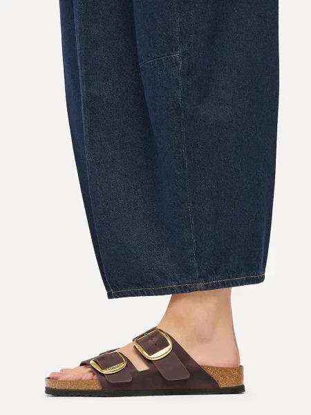 Кожаные шлепанцы Birkenstock с пряжкой