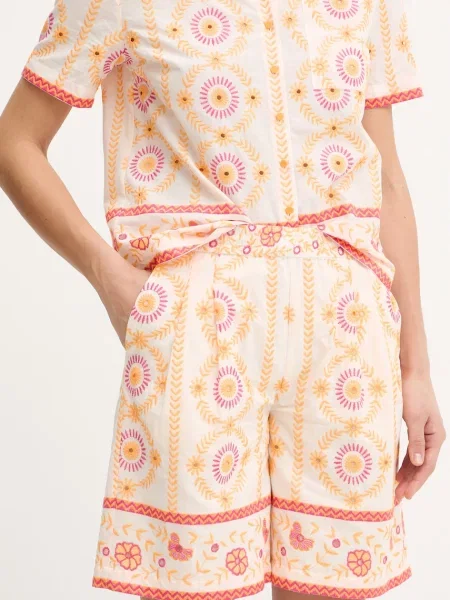 Twinset pantaloni scurți din portocaliu
