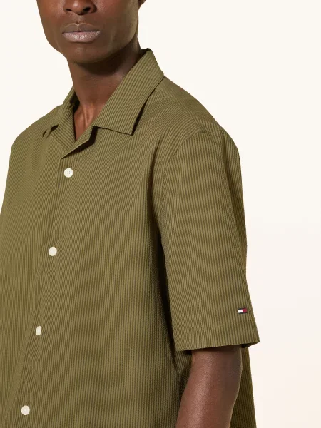 Tommy Hilfiger Resortová Košile Relaxed Fit olivová / tmavě zelená