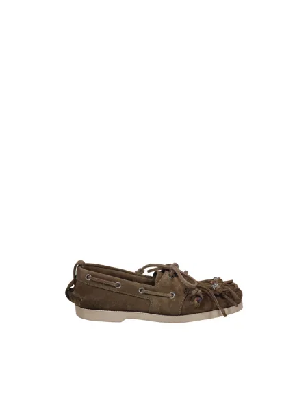 Loafersy Golden Goose skórzane zielone