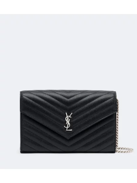 Colier Saint Laurent din piele negru
