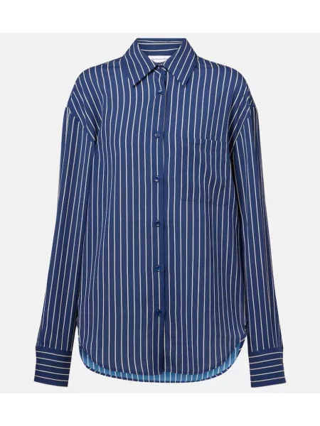 Cămașă The Frankie Shop cu dungi albastru