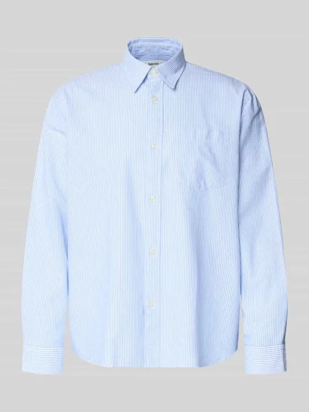 Koszula casualowa o kroju relaxed fit z czystej bawełny model ‘OXFORD SHIRT’ Selected Homme niebieska