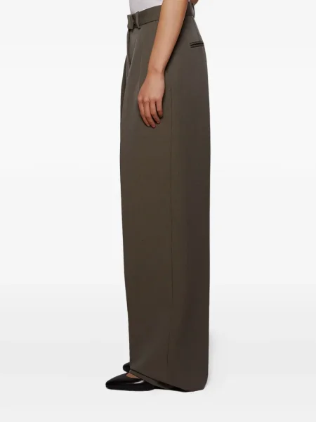 Pantaloni Alex Perry plisate verde