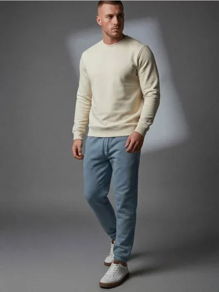 Sinsay Spodnie dresowe jogger niebieski