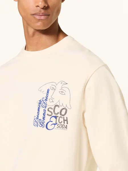 Scotch & Soda Mikiny krémová / modrá černá
