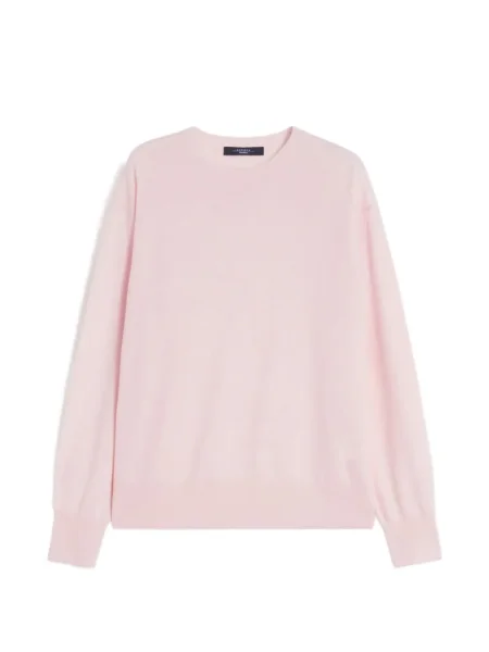 Pulover Weekend Max Mara cu decolteu rotund roz