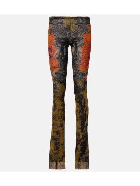 Fustă midi Jean Paul Gaultier cu imagine plasă până la genunchi