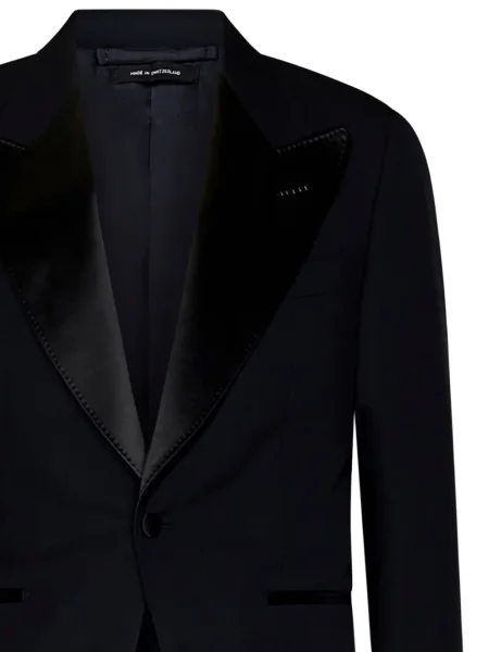 Costum Tom Ford de lână de costum albastru
