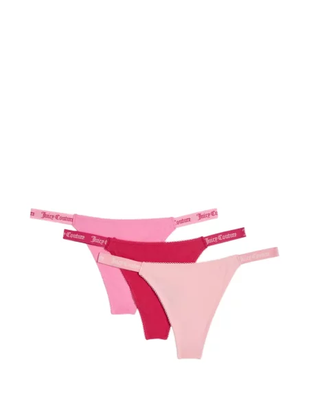 Kalhotky string Juicy Couture s autogramem růžové