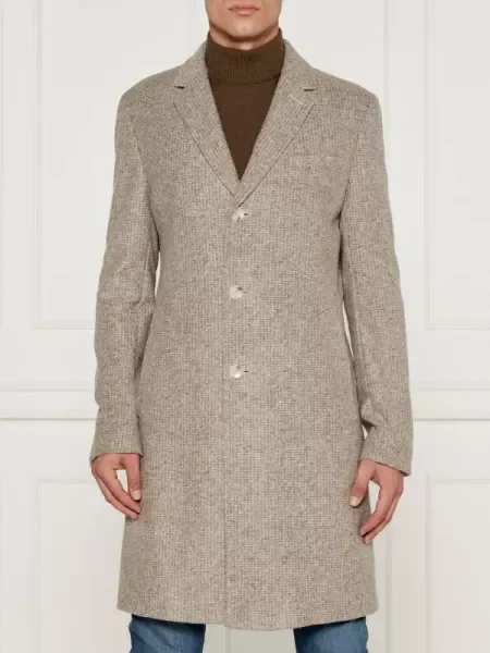 BOSS BLACK Palton H-Hyde cu adaos de lână negru