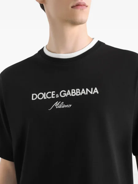Tricou Dolce & Gabbana cu broderie negru