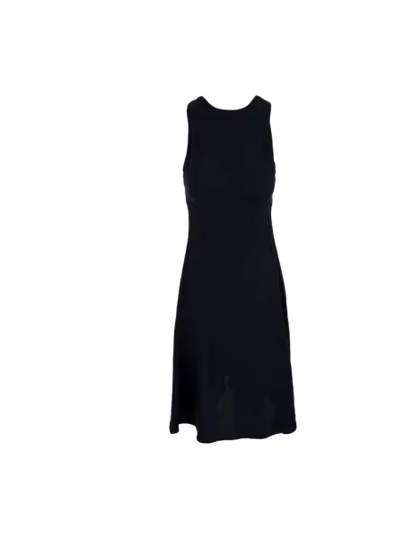 Lniana krótka sukienka Aspesi niebieska