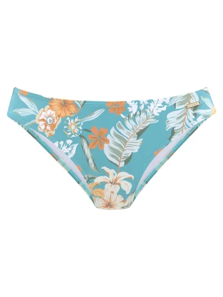 SUNSEEKER Slip costum de baie turcoaz / verde / portocaliu alb