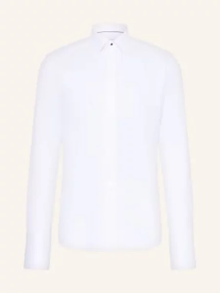 Eton Košile Slim Fit S Manžetami S Překlopem bílá