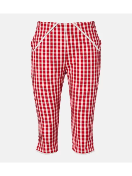 Spodnie capri Posse koronkowe czerwone