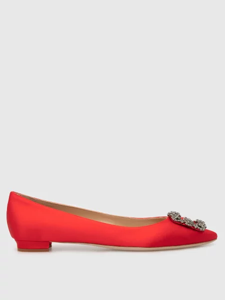 Балетки Manolo Blahnik красные