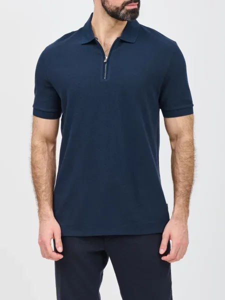 Поло Boss синее