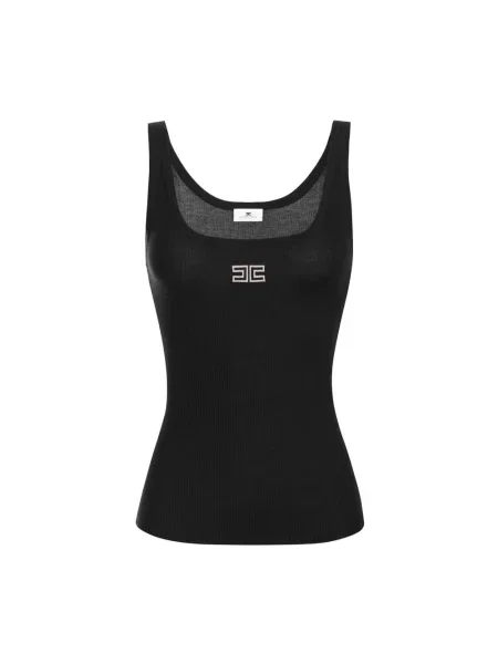 Top Elisabetta Franchi wełniany czarny