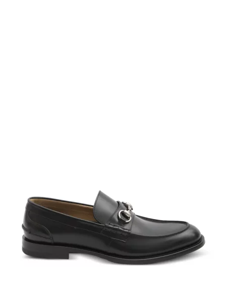 Kožne loaferice Gucci crna